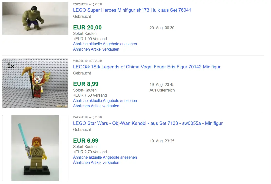 Lego Minifiguren auf eBay Lego Minifiguren sind wertvoll
