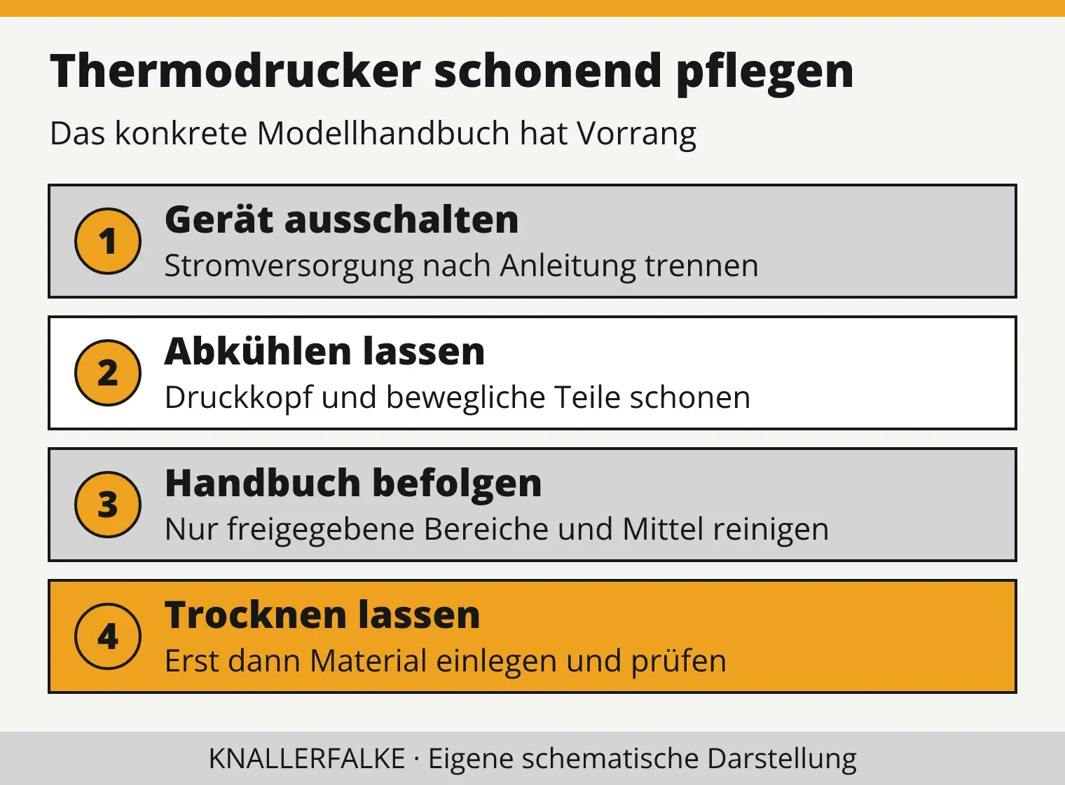 Wartungsablauf: Gerät ausschalten, abkühlen lassen, freigegebene Reinigungsmethode prüfen und erst trocken wieder einsetzen.