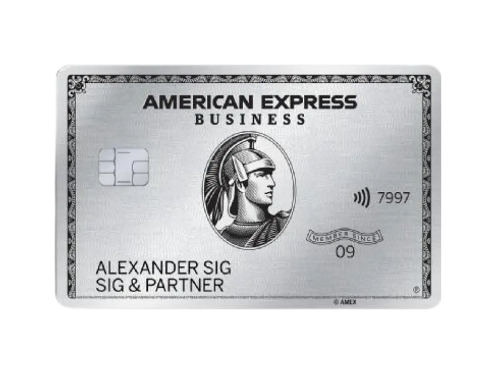 American Express Business Platinum Card in Silber