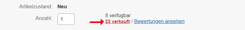 Reselling Tipps: eBay verkaufte Stückzahlen
