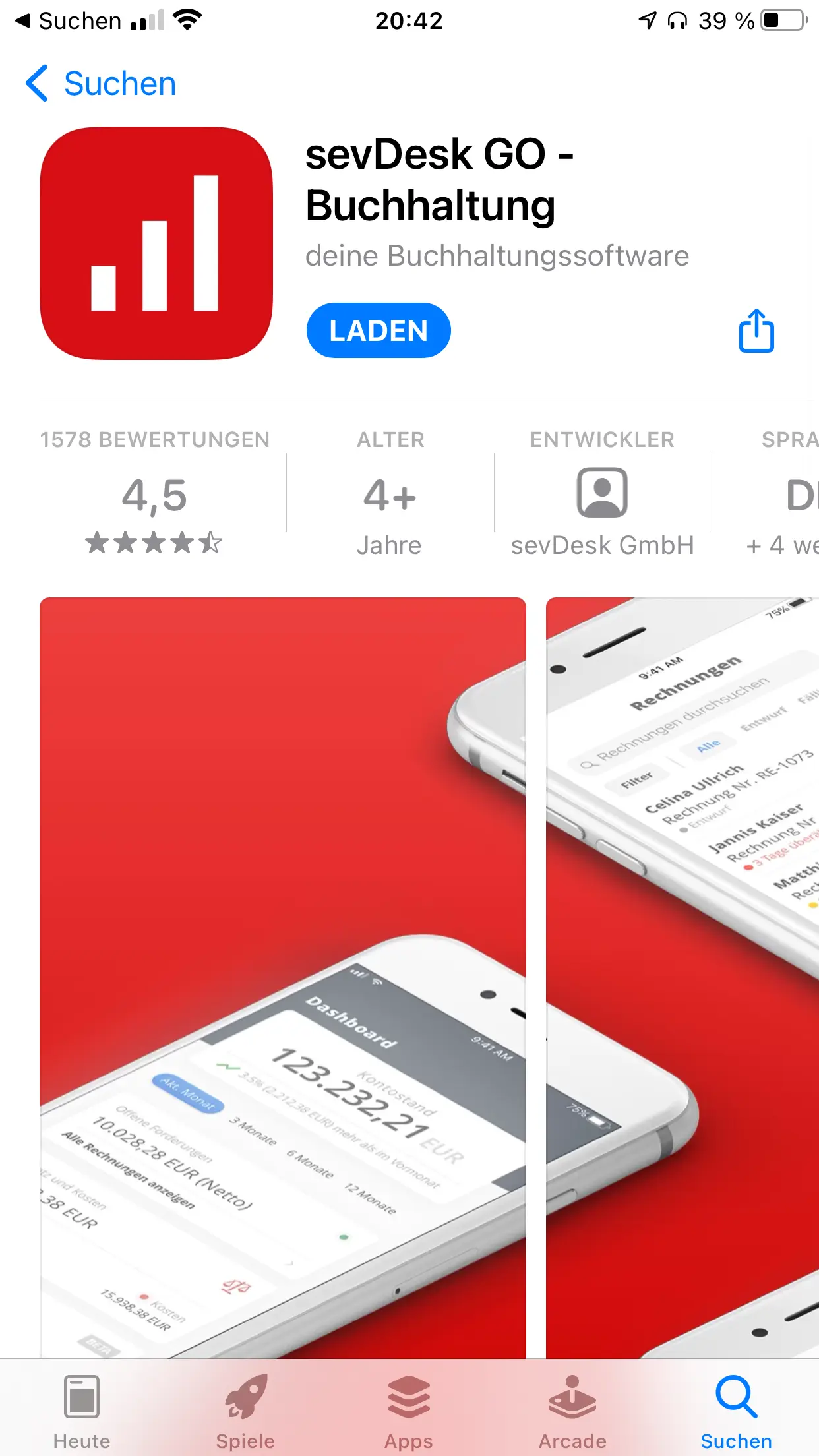 SevDesk Rechnungsprogramm App