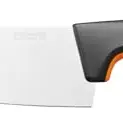 Fiskars Santoku Kochmesser, 29 cm, Japanischer Edelstahl, Schwarz/Orange