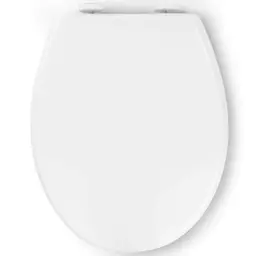 Pipishell Toilettendeckel mit Absenkautomatik, O Form, Weiß, Kunststoff, leicht zu reinigen