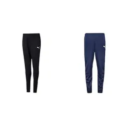 PUMA Kinder Jogginghose Teamrise Poly, schwarz-weiß, Größe 152