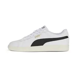 PUMA Smash 3.0 Unisex Sneaker in Weiß, Schwarz und Gold, Größe 38.5 EU