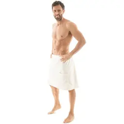 CelinaTex Malaga Herren Saunakilt L/XL Creme Weiß Mikrofaser Saunatuch