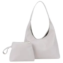 TIAASTAP Einfarbig Handtasche Damen Groß Tote Bag Umhängetasche mit Geldbörse