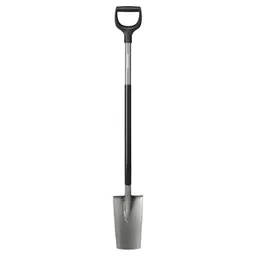 Fiskars Ergonomic Wurzelspaten mit Sägezahnung, D-Griff, Borstahl/ Kunststoff