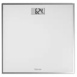 Beurer GS 120 Kompaktglaswaage mit Spiegeleffekt, 27 x 26 cm, LCD-Anzeige, Tragkraft bis 150 kg