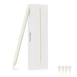 Stylus Stift für iPad und iPad Pro (2018-2024), mit Kippfunktion und Magnet, empfindlich, Aprikose