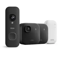 Blink Outdoor 2K+ Kamera mit Videotürklingel, Schwarz, inkl. Sync Module Core