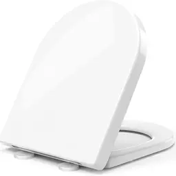 STOREMIC WC-Sitz mit Absenkautomatik, Quick-Release, antibakteriell, verstellbare Scharniere, D-Form