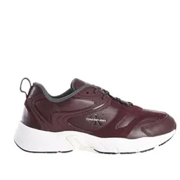 Calvin Klein Jeans Herren Retro Tennis Sneakers, Rot (Bitter Chocolate/White), 43 EU