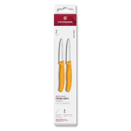 Victorinox Swiss Classic Schäl- und Gemüsemesser Set, 2-teilig, 8 cm, Gelb