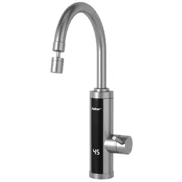 Elektrischer Warmwasserhahn mit Digitalanzeige für Küche - Edelstahl, Heiß- und Kaltwasser