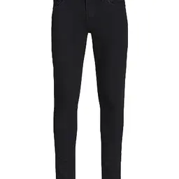 JACK & JONES Herren Skinny Jeans Schwarz 34W Kurz