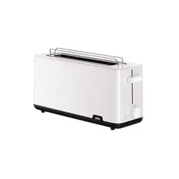 Braun Breakfast 1 Toaster mit 8 Bräunungsstufen, Aufwärm- und Auftaufunktion, Weiß