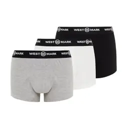 WESTMARK LONDON Herren 3er Pack Unterhosen Schwarz, Beige, Grau - Boxershorts Größe S
