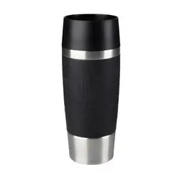 Emsa Travel Mug Classic, 360 ml, hält bis zu 4h heiß und 8h kalt, auslaufsicher, schwarz