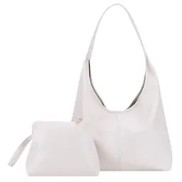 TIAASTAP Einfarbige Damen Handtasche Tote Bag Hobo Bag mit kleiner Geldbörse