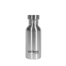 Tatonka Edelstahl Trinkflasche Steel Bottle 0,5l – Bruchsicher, spülmaschinenfest, BPA-frei