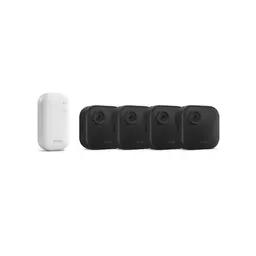 Blink Outdoor 4-Kamera Sicherheitskit mit Sync Module, wetterfest und kabellos, kompatibel mit Alexa, lange Batterielebensdauer