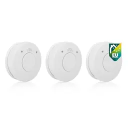 Smartwares 3er Rauchmelder-Set, 10 Jahre Batterielaufzeit, Optischer Sensor, 85 dB, Q-Label