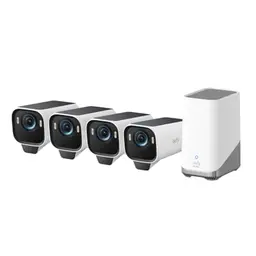 eufyCam S3 Pro 4-Kamera-Set, Kabellose Solar-Überwachungskamera mit Nachtsicht und Gesichtserkennung