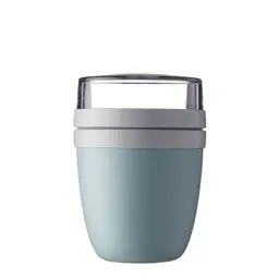 Mepal Müslibecher to go - Praktischer Joghurtbecher mit Unterteilung für Joghurt & Müsli - 500 ml + 200 ml - Nordic Green