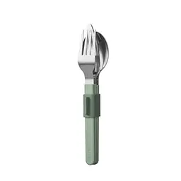 Mepal Besteckset 3-teilig Silueta – Messer, Gabel, Löffel mit Halter – Spülmaschinenfest – Nordic Sage