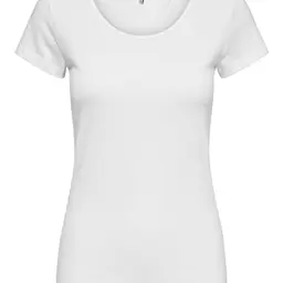 ONLY Damen Onllive Love O-Neck Top Bluse, Weiß, Größe S