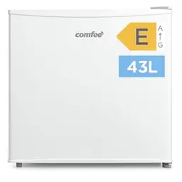 Comfee Mini Kühlschrank 43L mit Eisfach, verstellbare Füße, schnelles Kühlen, Temperaturregelung, weiß