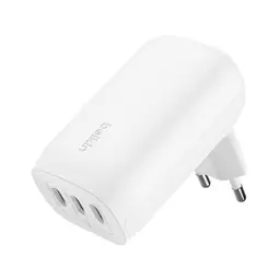 Belkin BoostCharge 67W USB-C Ladegerät mit 3 Anschlüssen – Schnellladegerät für iPhone 16, 15, MacBook und Galaxy – Weiß