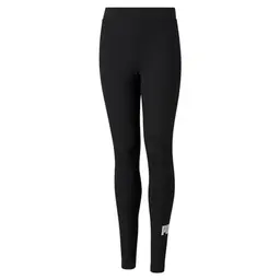 PUMA Mädchen Leggings mit Logo, Schwarz, Größe 116 EU