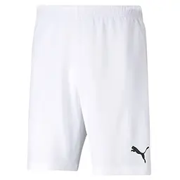 PUMA Herren Teamrise Shorts, Weiß/Schwarz, XL