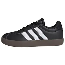 adidas VL Court 3.0 Kinder Schuhe, Schwarz/Weiß, Größe 38 EU