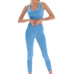 Dagi Women's Light Blue Slim Fit Leggings, Size S