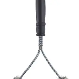 RÖSLE Grillrost-Reinigungsbürste, Hochwertige Grillbürste, Länge 30 cm, Schwarz/Silber