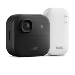 Blink Außenkamera 2K+ – Kabellose Sicherheitskamera mit 2K-Video, bis zu 2 Jahre Akku. Sync-Basismodul enthalten – 1-Kamera-System, Schwarz