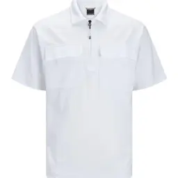 JACK & JONES Herren Poloshirt JCOTANICAL, Weiß, Größe S