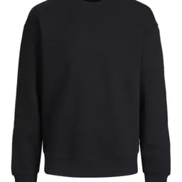 Jack & Jones Herren Basic Sweater | Langarm Rundhals Pullover, Schwarz, Größe S