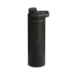 GRAYL UltraPress 16,9 oz Wasserreiniger & Filterflasche für Wandern, Reisen & Survival (Covert Black)