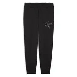 PUMA Damen Script Sweatpants, Schwarz, XS EU