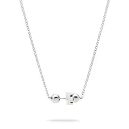 Liebeskind Berlin Damen Halskette LJ-1722-N-43 aus Edelstahl in IP Rhodium
