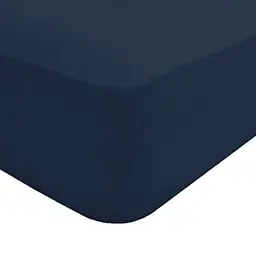 Sleepdown Spannbetttuch, pflegeleicht und superweich, für Doppelbett, 25 cm tief, Marineblau