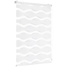 Sekey Doppelrollo Wellen Klemmfix 40x150cm, Weiß, Sonnenschutz ohne Bohren