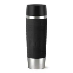 Emsa Travel Mug Classic Grande 500ml, Isolierbecher schwarz, hält 6h heiß, 12h kalt, auslaufsicher
