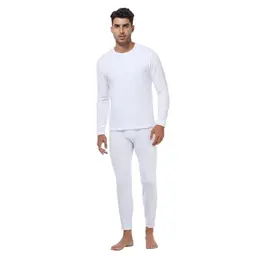 GOODSALEOK Thermounterwäsche Herren - Funktionelle Winterunterwäsche für Outdoor-Sportarten, Weiß, Größe M