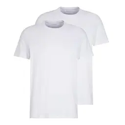 TOM TAILOR Herren Crew Neck T-Shirt Doppelpack, Weiß, M