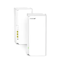 Tenda Nova MX21-Pro Mesh WLAN Wi-Fi 6E System, AXE5700 Tri-Band Repeater & Router für 3-6 Schlafzimmer